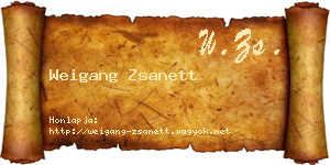 Weigang Zsanett névjegykártya